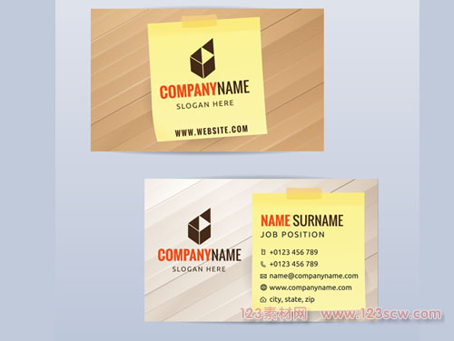 淡黄色商务名片设计矢量图横式的商务名片设计创意设计