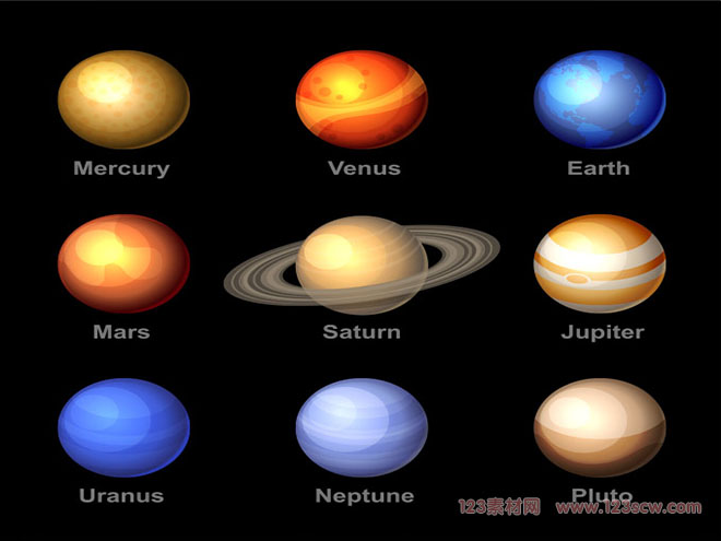 宇宙星球星系矢量图片4